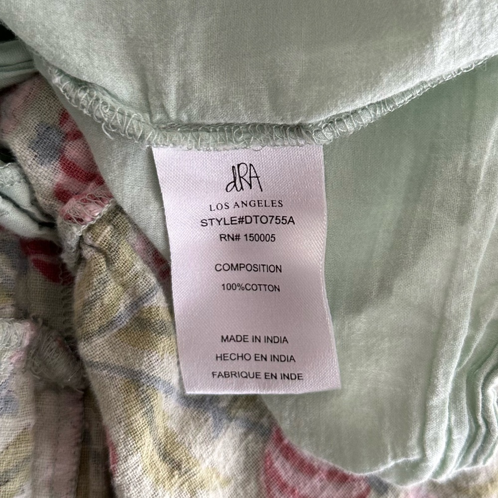 Anthropologie dRA Los Angeles Resa Moroccan Gauzy Cotton Ruffle Boho Midi Dress - Picture 12 of 12